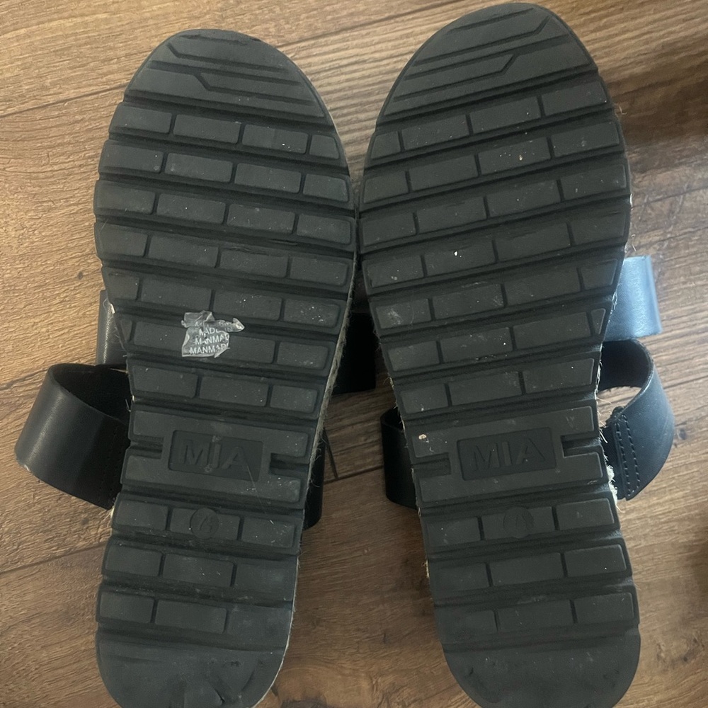 MIA Black Espadrille Platform Sandals - Picture 2 of 3
